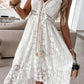 Vestido Boho Blanco De Encaje Tirantes Cuello En V