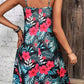 Vestido Boho Corto Floral Tropical Tirantes Finos Sin Mangas