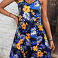 Vestido Boho Corto Floral Tropical Tirantes Finos Sin Mangas