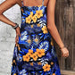 Vestido Boho Corto Floral Tropical Tirantes Finos Sin Mangas