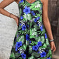 Vestido Boho Corto Floral Tropical Tirantes Finos Sin Mangas