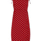 Vestido Boho De Lunares Largo Tirantes Sin Mangas Con Abertura
