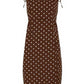 Vestido Boho De Lunares Largo Tirantes Sin Mangas Con Abertura