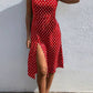Vestido Boho De Lunares Largo Tirantes Sin Mangas Con Abertura