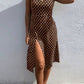 Vestido Boho De Lunares Largo Tirantes Sin Mangas Con Abertura