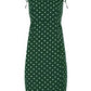 Vestido Boho De Lunares Largo Tirantes Sin Mangas Con Abertura