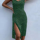 Vestido Boho De Lunares Largo Tirantes Sin Mangas Con Abertura