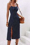 Vestido Boho De Lunares Tirantes Finos Sin Mangas