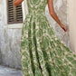 Vestido Boho Floral Largo Escote V Fluido