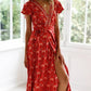 Vestido Boho Largo De Encaje Maxi Manga Larga Estilo Western Elegante