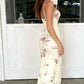 Vestido Boho Largo Floral Tirantes Finos Sin Mangas