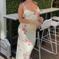 Vestido Boho Largo Floral Tirantes Finos Sin Mangas