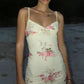Vestido Boho Largo Floral Tirantes Finos Sin Mangas
