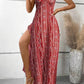 Vestido Boho Largo Tribal Tirantes Finos Sin Mangas