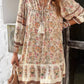 Vestido Corto Floral Boho Cuello En V Con Lazo Manga Larga Volantes Verano
