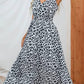 Vestido Largo Leopardo De Tirantes Cuello En V Verano Boho