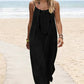 Vestido Maxi Blanco Tirantes Spaghetti Corte Suelto Ligero Verano Playa Boho