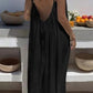 Vestido Maxi Blanco Tirantes Spaghetti Corte Suelto Ligero Verano Playa Boho