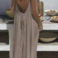 Vestido Maxi Blanco Tirantes Spaghetti Corte Suelto Ligero Verano Playa Boho
