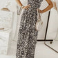 Vestido Maxi Leopardo De Tirantes Cuello En V Largo Verano Boho